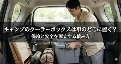 キャンプのクーラーボックスは車のどこに置く？保冷と安全を両立する積み方