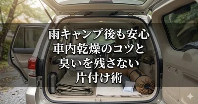 雨キャンプ後も安心 車内乾燥のコツと臭いを残さない片付け術